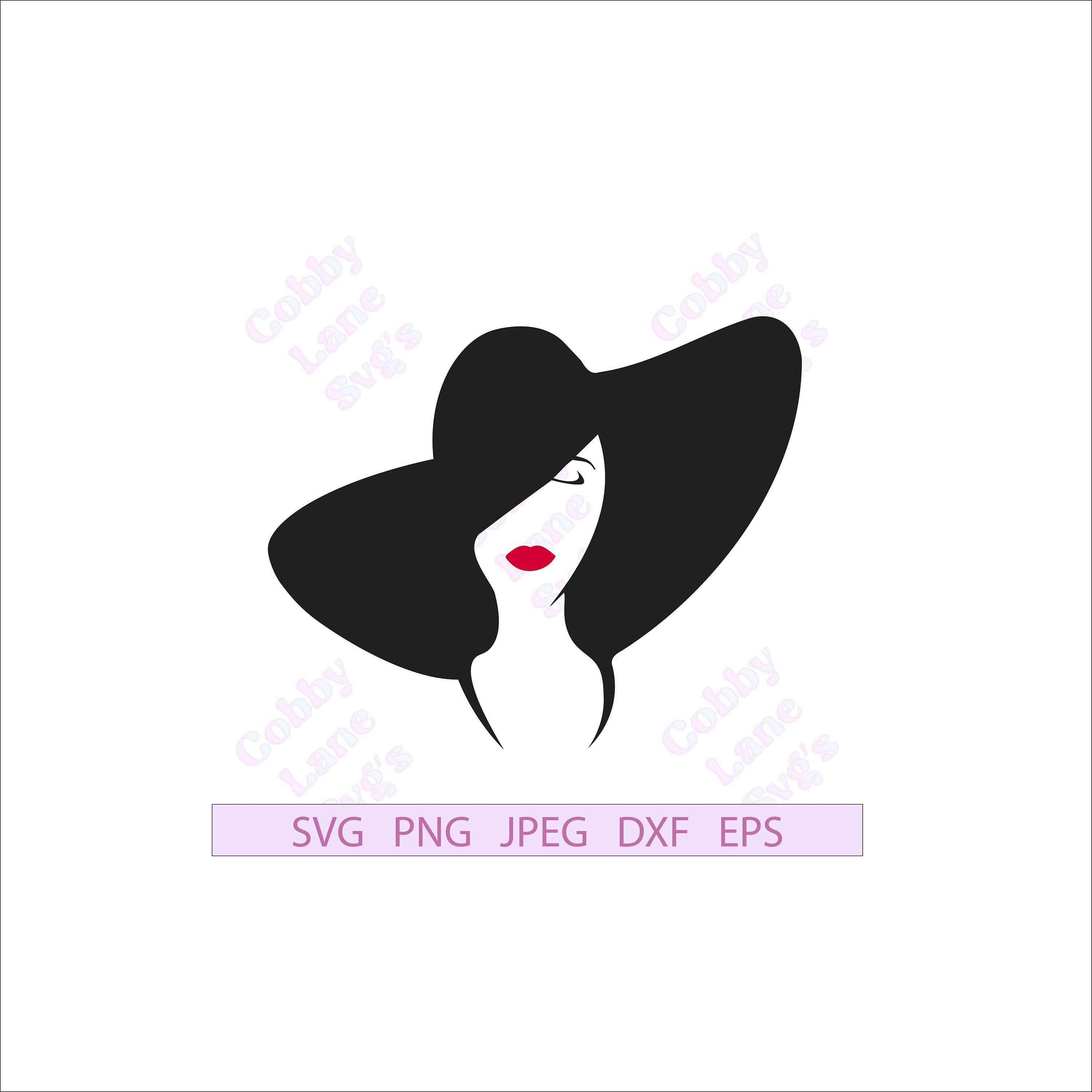 Lady in Hat, Woman in Hat, Lady in Hat Svg, Woman in Hat Svg, Lady