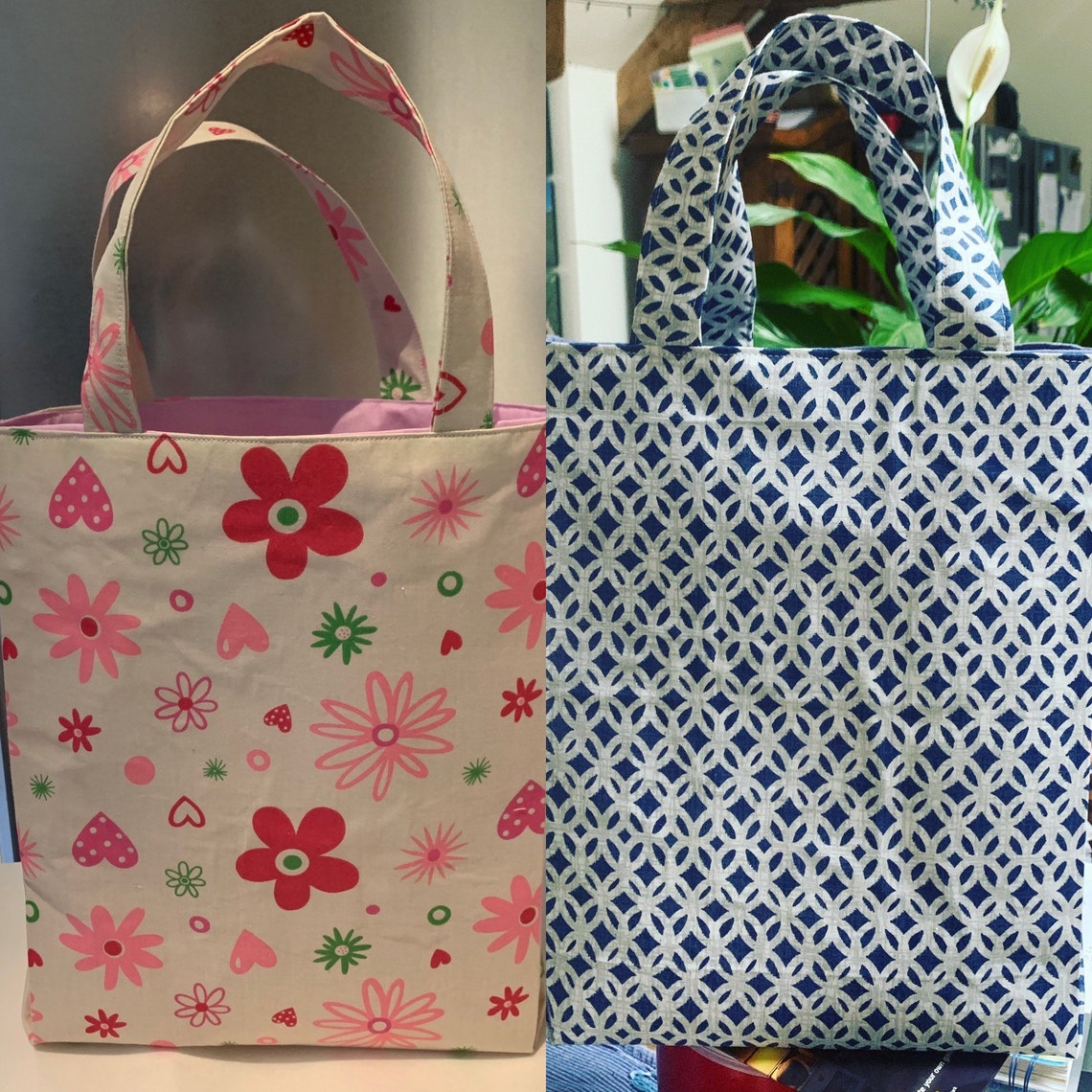 Tall Large Reusable Fabric Gift Bag With Handles - Etsy UK