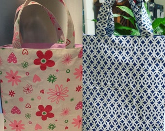 Tall Large Reusable Fabric Gift Bag with Handles