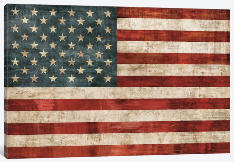 USA Allegiance Flag Canvas Print 30/% off SALE at Checkout Use Coupon Code MARCH30B Gallery Framed