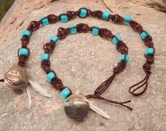 Western Jewelry ~ Upcycled Buffalo Nickel Macrame Bracelet ~ Non Binary Bracelet ~ Boho Hemp Summer Jewelry ~ Native American, Rodeo Jewelry