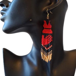 MMIWG2S+ Red Dress Earring Seed Bead Pattern: Brick Stitch (PDF Pattern Only)