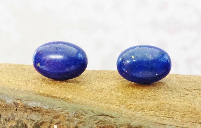Mother In Law ~ Handmade Minimalist Earrings Boss Lady Lapis Lazuli Studs ~ 9th Anniversary Gift For Wife ~ Gift For Psychologist