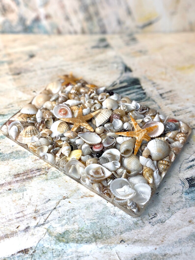 Beach Decor Stone Soap Tray Shell Soap Dish Bathroom Seashell Soap Saver Resin Soap Dish Resin Kitchen Soap Deck