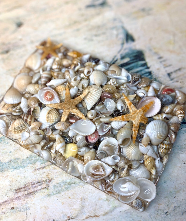 Beach Decor Stone Soap Tray Shell Soap Dish Bathroom Seashell Soap Saver Resin Soap Dish Resin Kitchen Soap Deck