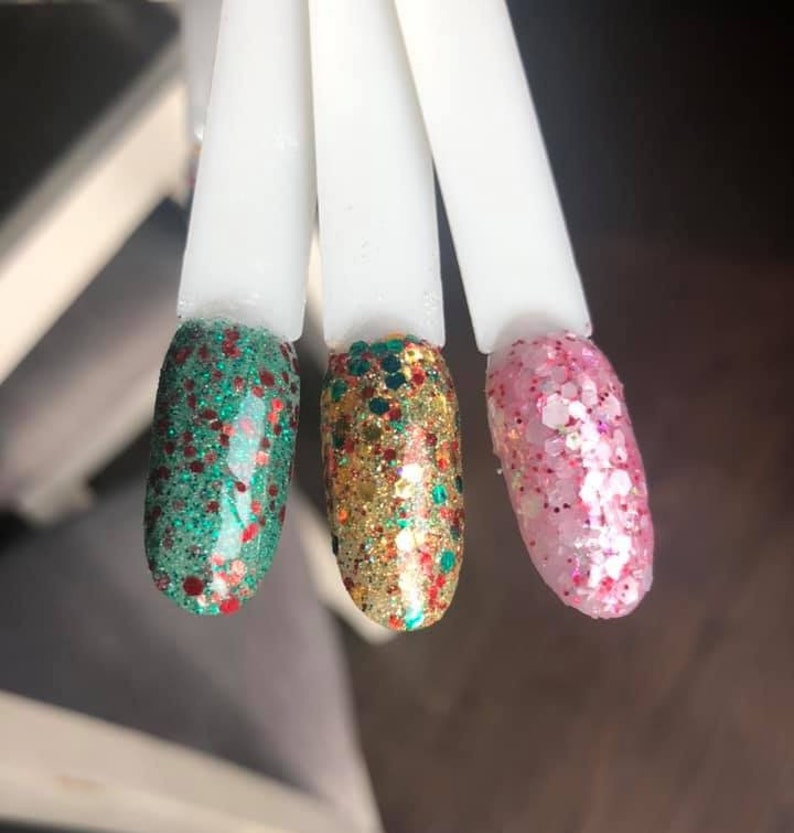 Candy Cane Dip PowderRed Dip PowderShimmer Dip Etsy