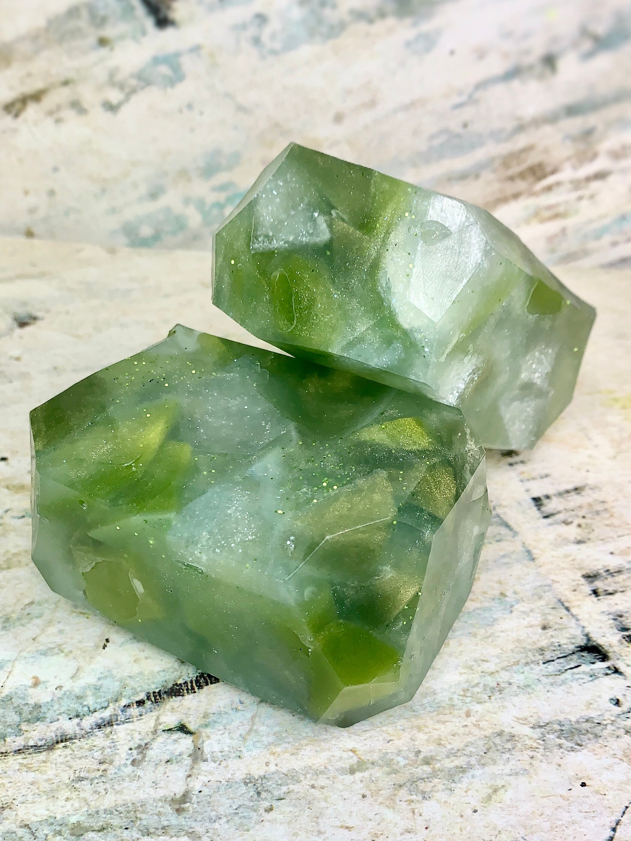 Peridot Soap Soap Rock Soap Gem Gemstone Soap Crystal Etsy