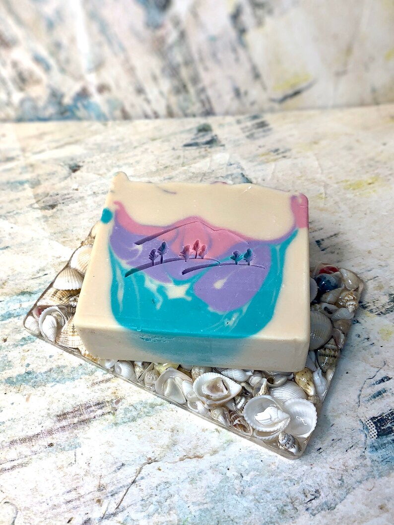 Beach Decor Stone Soap Tray Shell Soap Dish Bathroom Seashell Soap Saver Resin Soap Dish Resin Kitchen Soap Deck