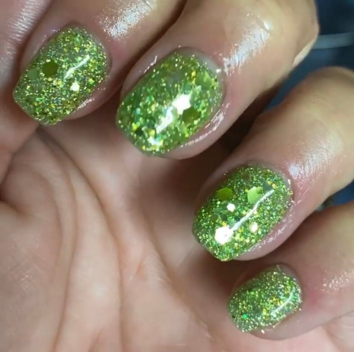 Peridot Dip PowderGreen Dip PowderShimmer Dip PowderGlitter Etsy