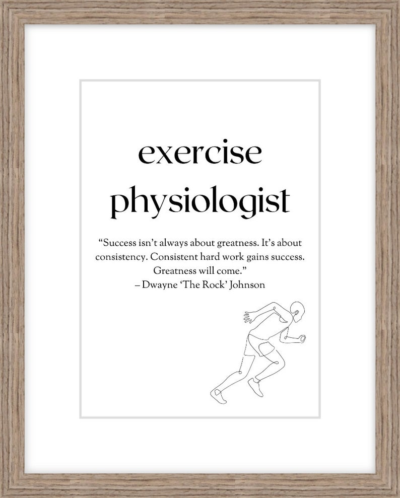Exercise Physiologist POSTER QUOTE the Rock Inspiration Etsy