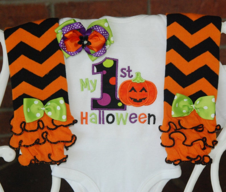 Baby Girl First Halloween Outfit Baby Girl My 1st Halloween Etsy
