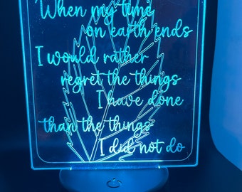 Edge-Lit Engraved Acrylic LED Desk Lamp