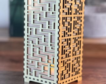 Handcrafted Shoji Screen Lantern: Flameless LED Candle Luminary