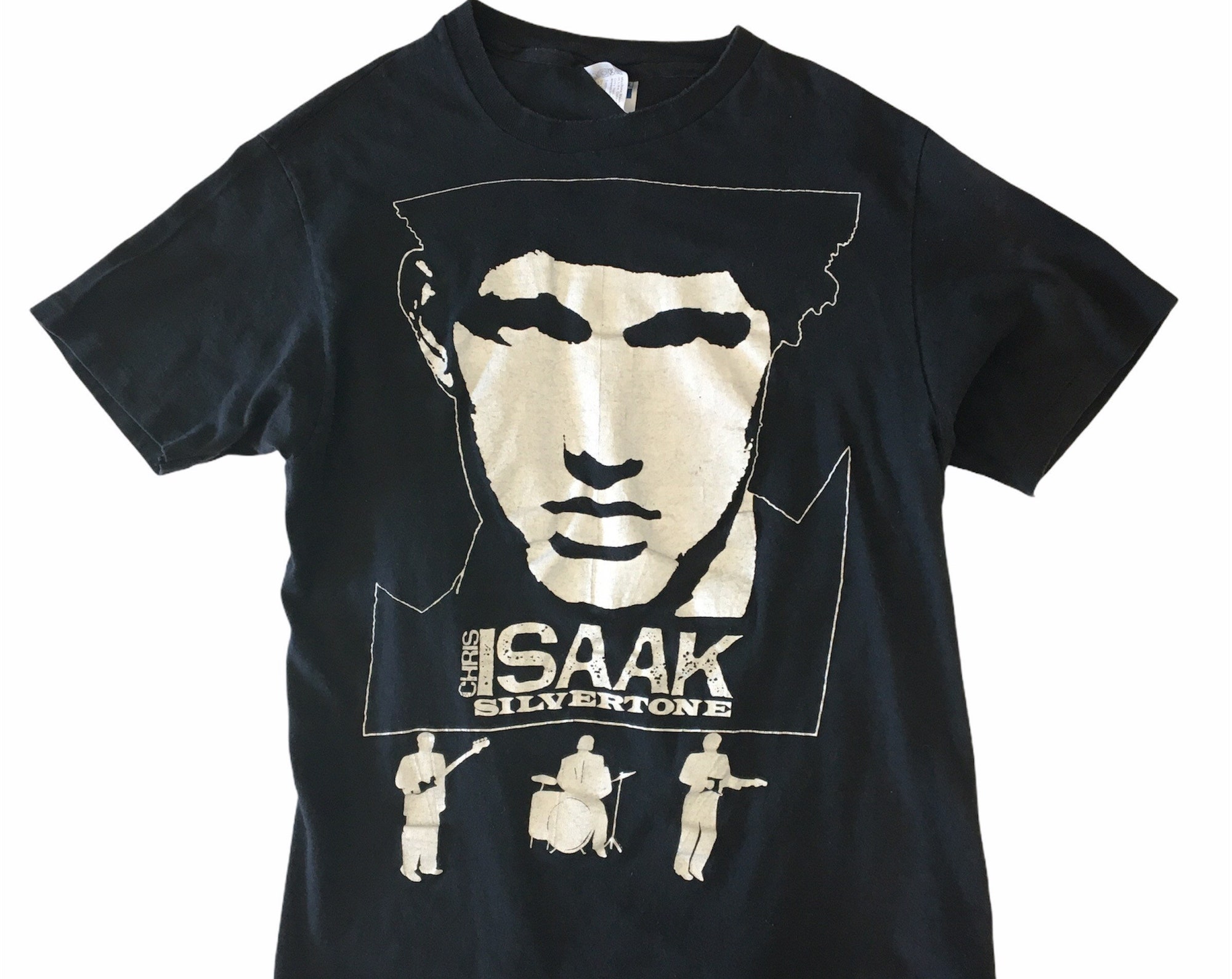 Discover Vintage 80s Chris Isaak Silvertone T-Shirt