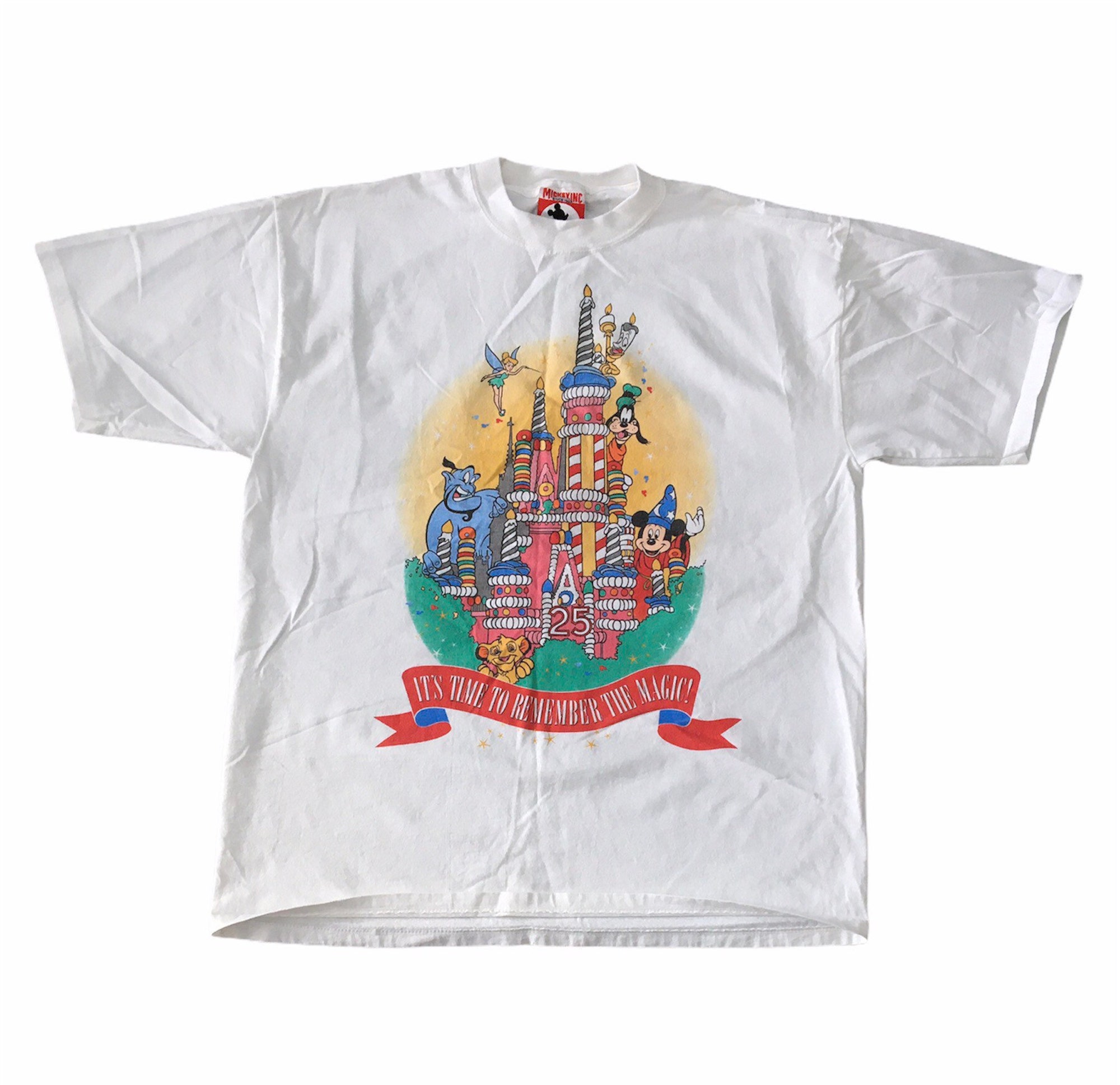 Discover Vintage 90s Disney 25th Anniversary Remember The Magic Rare T-Shirt