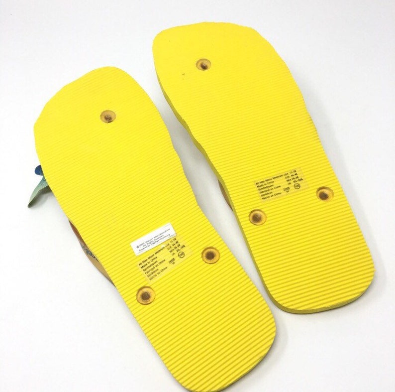 Vintage Spongebob Squarepants Flip Flops NWT NOS Deadstock Size 1112