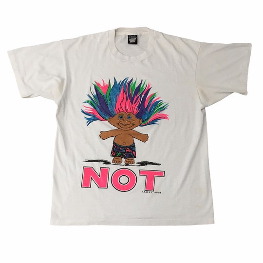 Vintage 90s Troll Doll Rainbow Hair T-Shirt