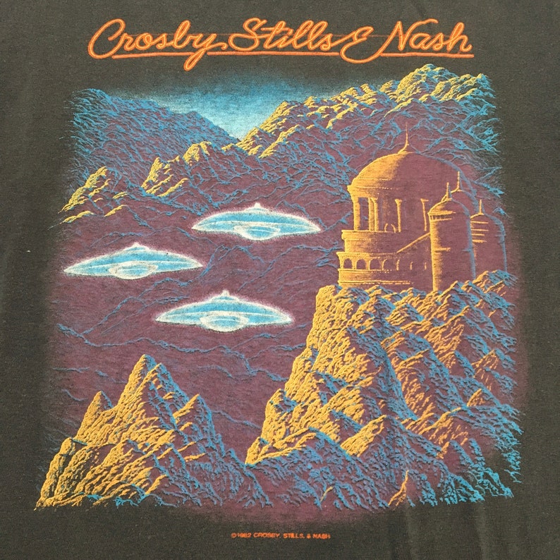vintage 80s crosby stills nash daylight again tour t-shirt
