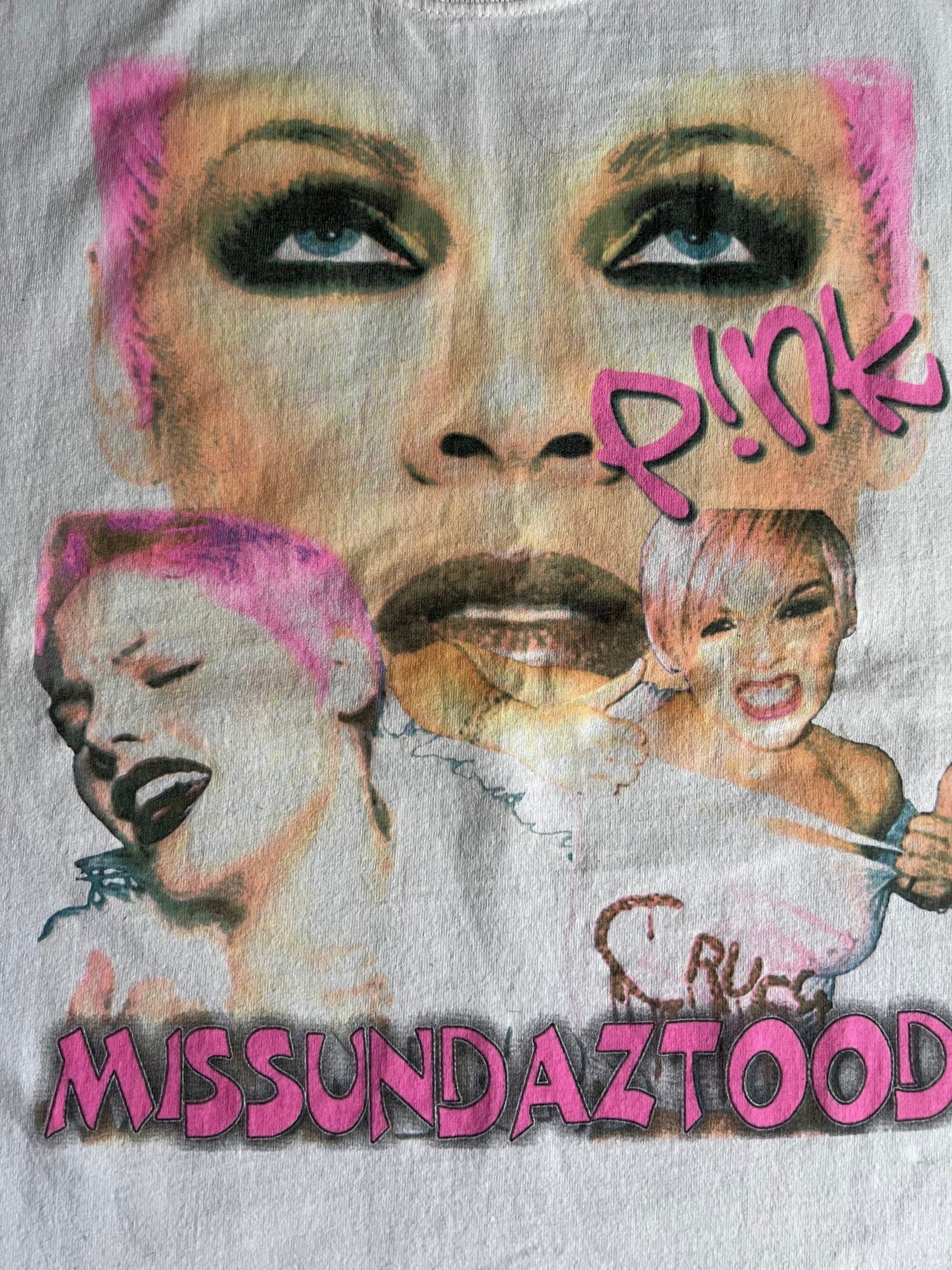 Vintage 2002 P!NK Missundaztood Rap Tee Style Tour T-Shirt