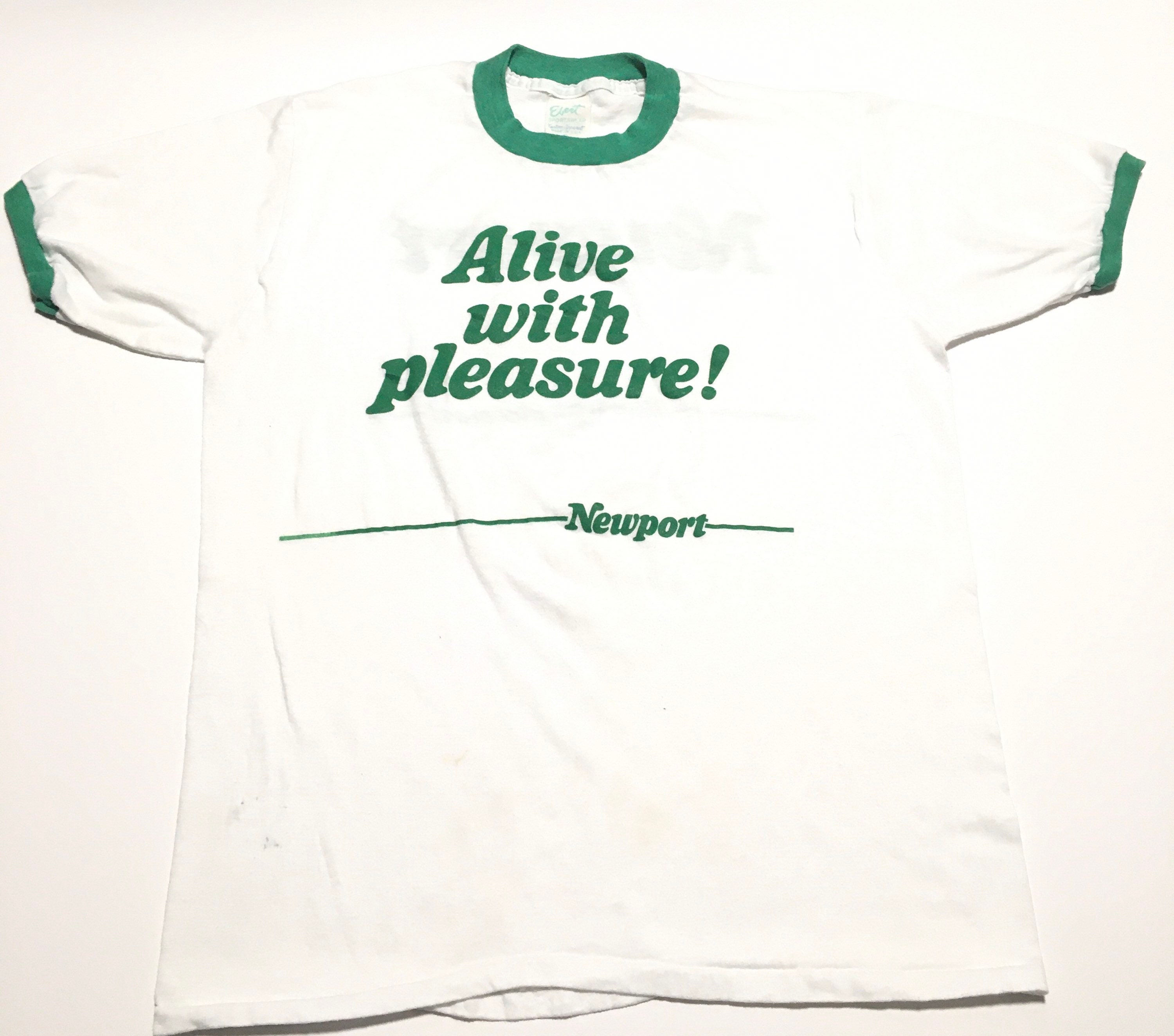 Vtg. 80s Newport Alive With Pleasure Ringer T-shirt - Etsy