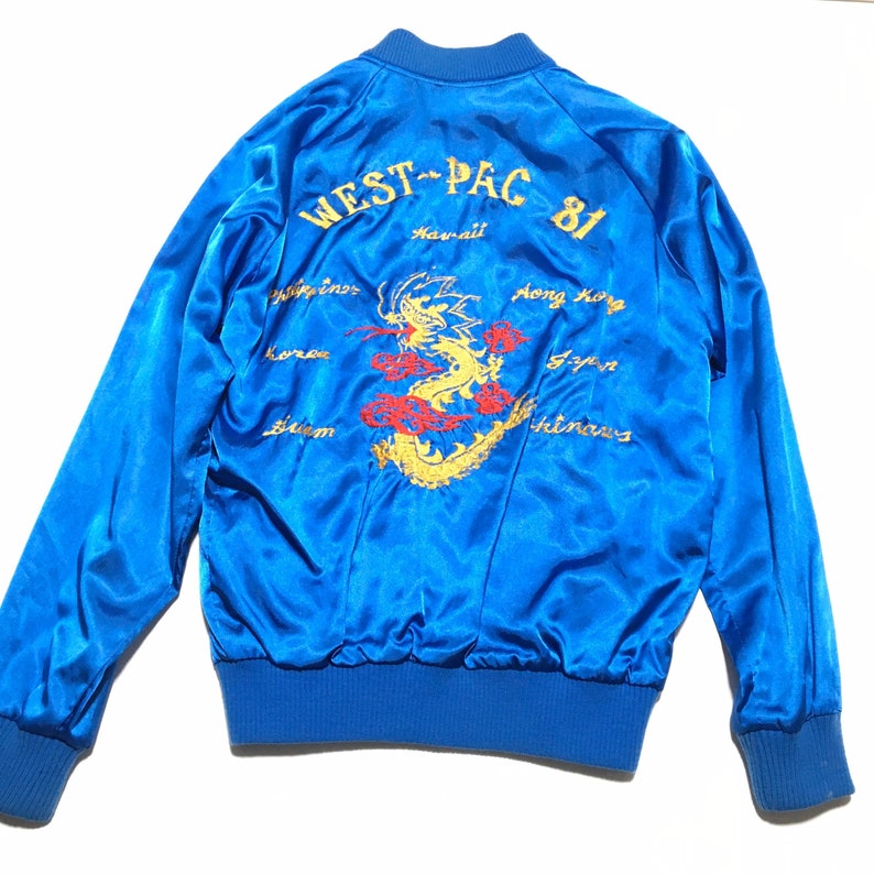 Vintage 80s War Tour Souvenir Jacket Hawaii Philippines Korea Etsy UK