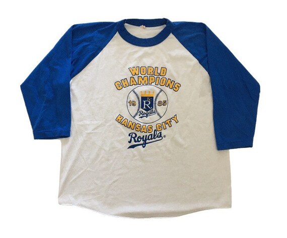 Vtg. 80s Kansas City Royals 1985 Champions MLB Bas