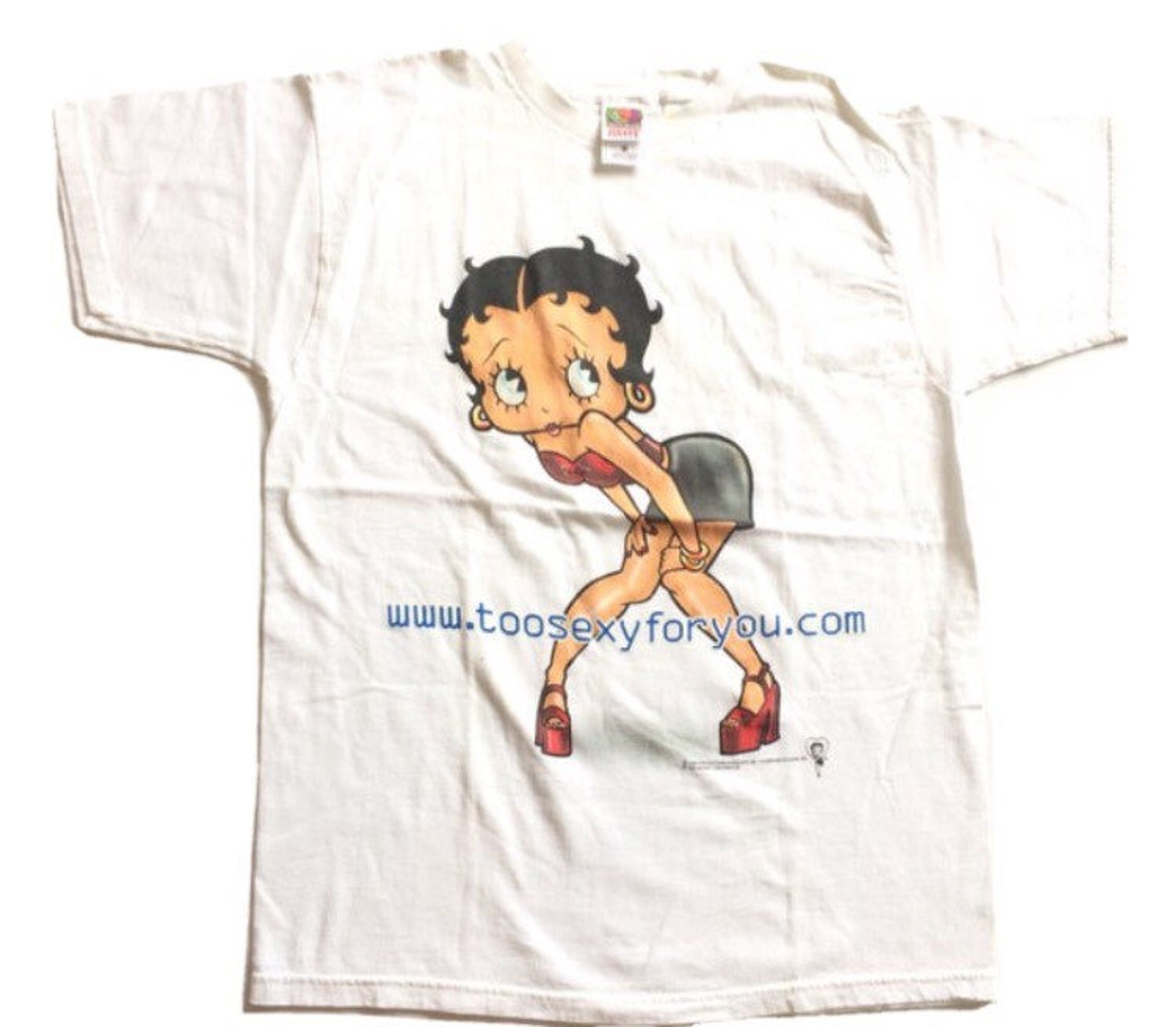 Discover Vintage 90s Betty Boop T-Shirt, Too Sexy For You Dot Com