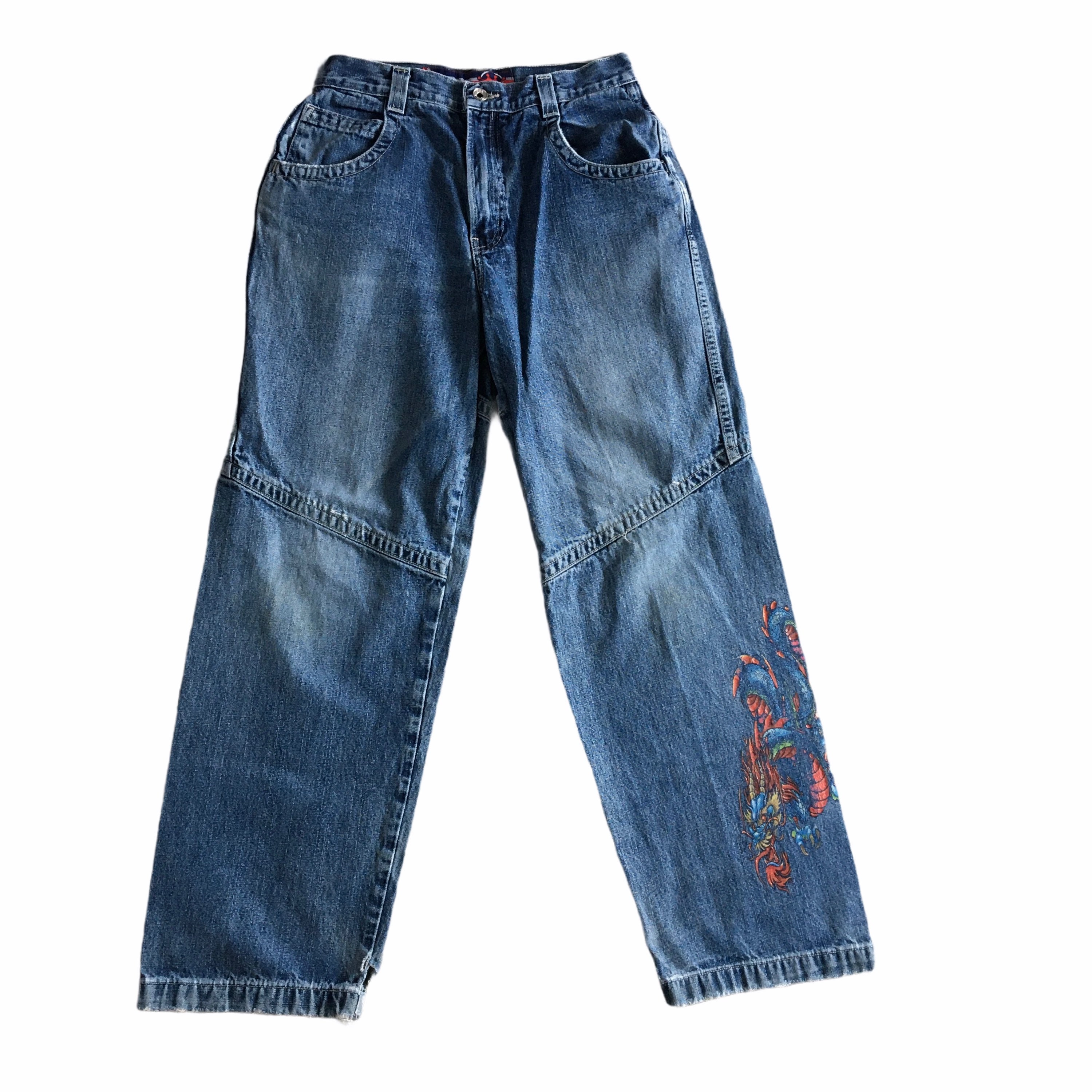 Vintage 90s JNCO Jeans Dragon Graphic 