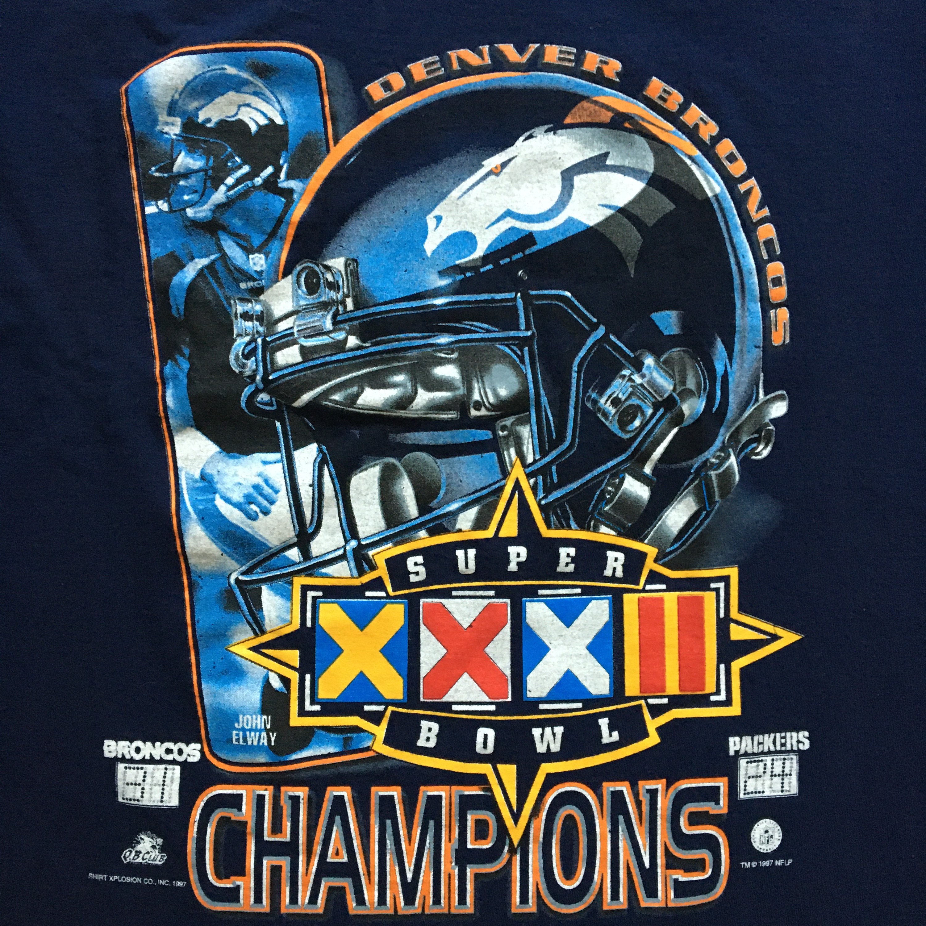 Vintage 90s Denver Broncos Super Bowl XXXII T-shirt - Etsy UK
