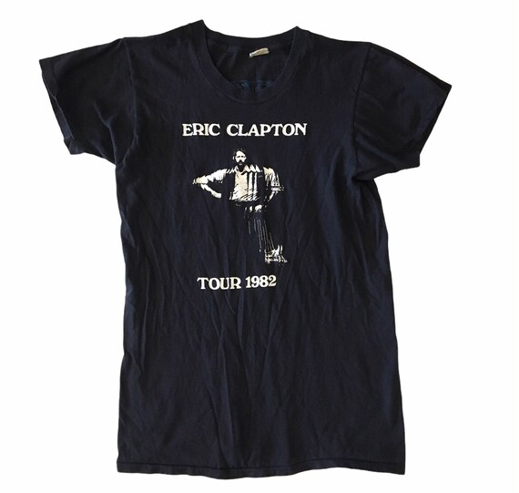 Vtg. 80s Eric Clapton Tour T-Shirt Screen Stars