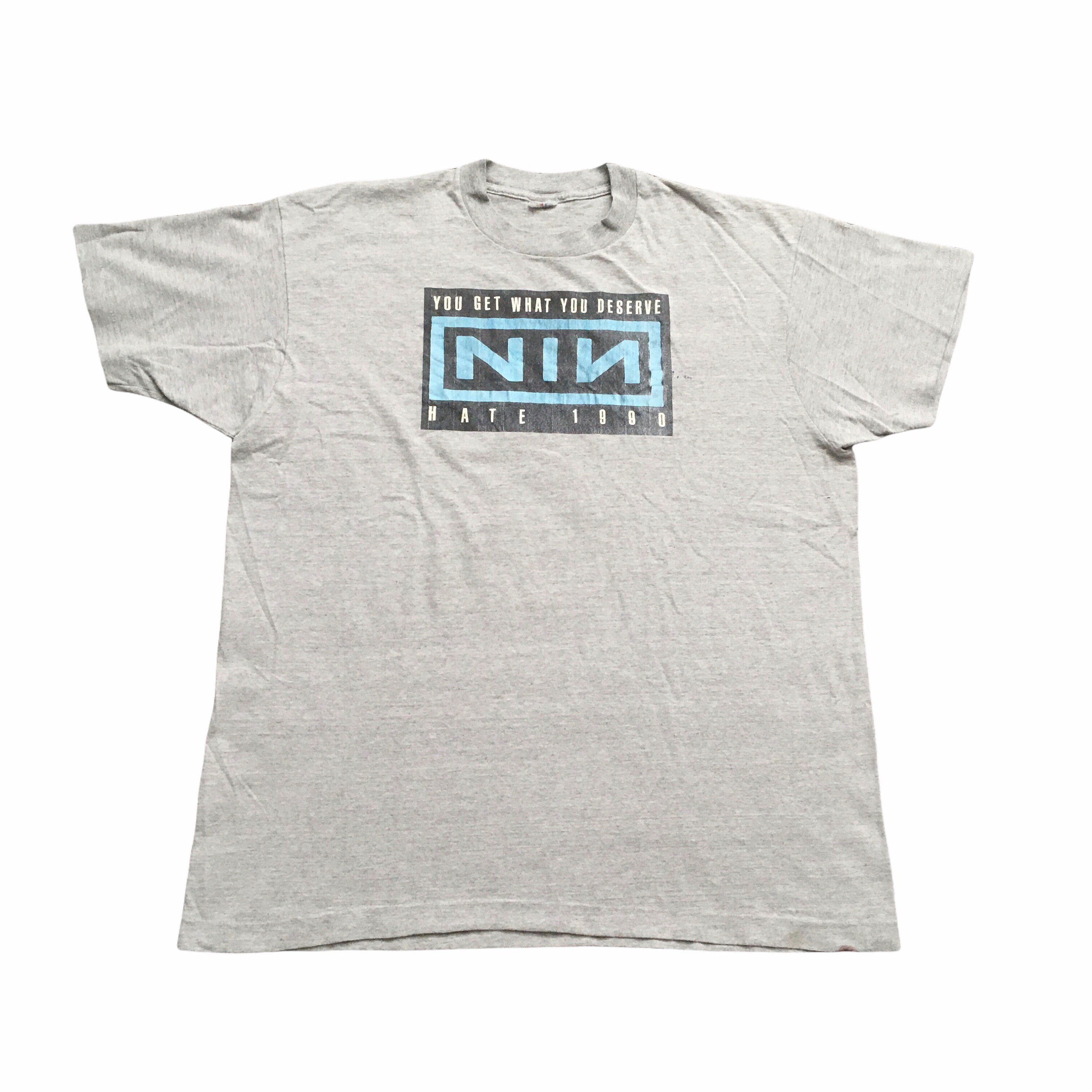 Vintage Rare Nine Inch Nails “Hate-1990” T shirt Size S-2XL Reprint