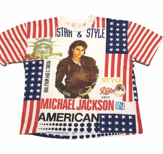 Vintage 90s Michael Jackson T-shirt Single Stitch All Over Print Home Alone  Movie Large -  Denmark