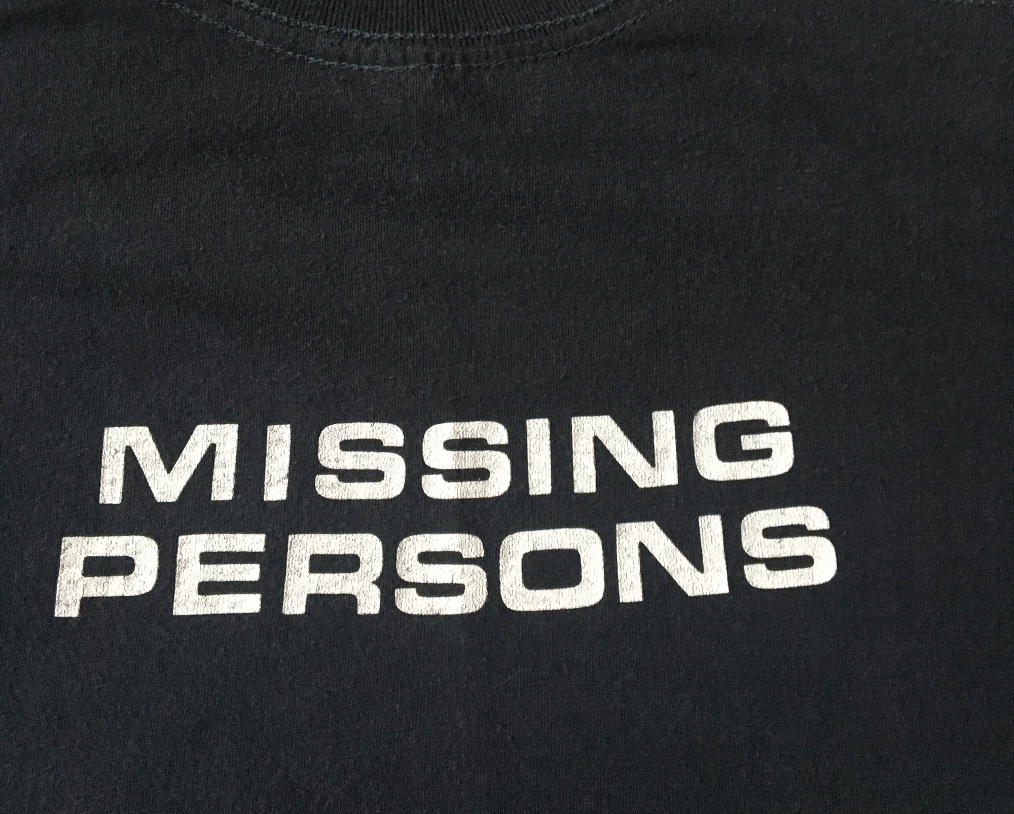Vintage 80s Missing Person Screen Stars T-Shirt