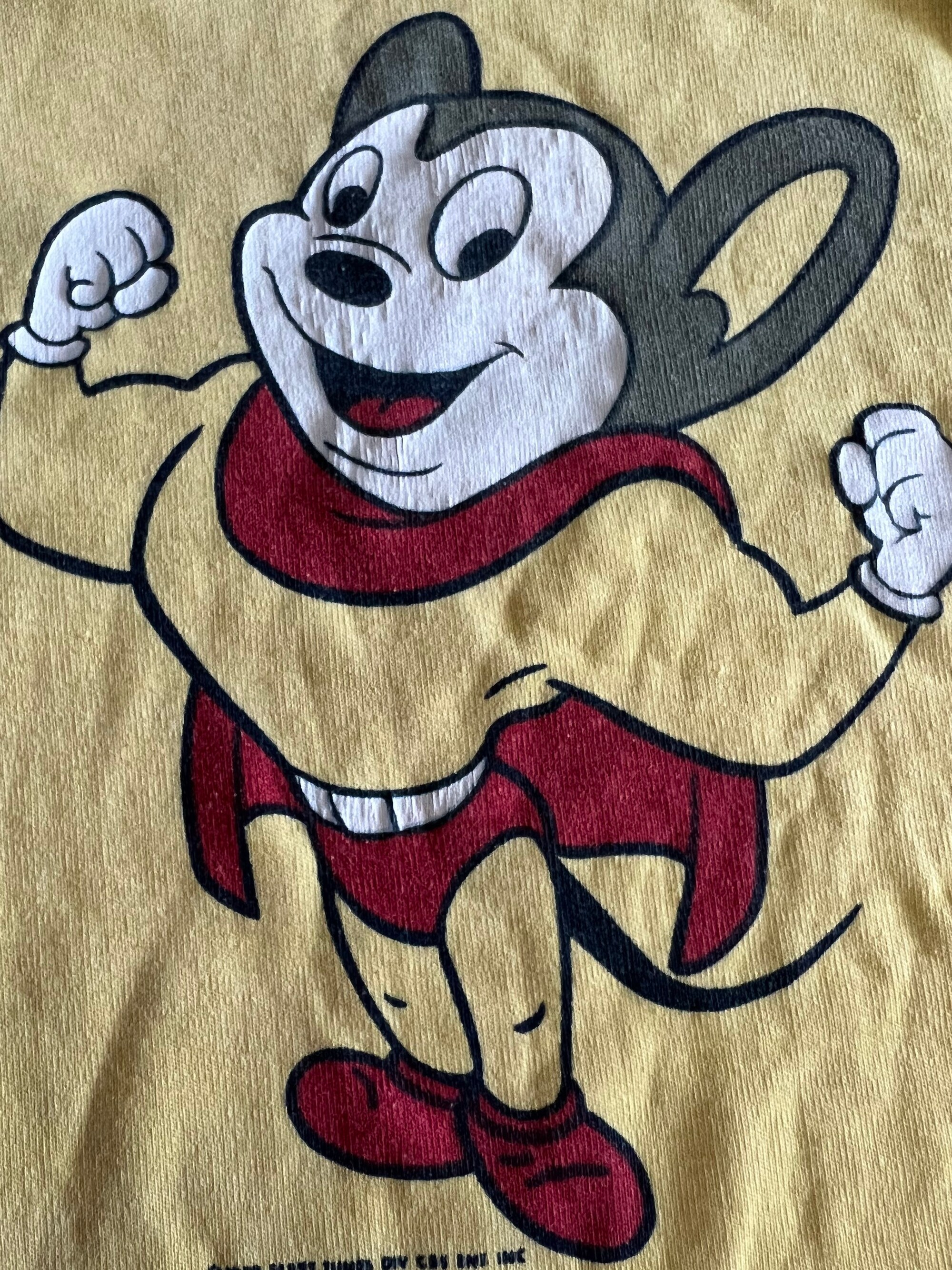 Vintage 70s Mighty Mouse Baseball Tee