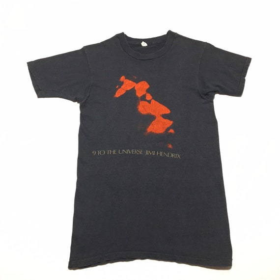 Vtg. 1980 Jimi Hendrix 9 to the Universe T-Shirt