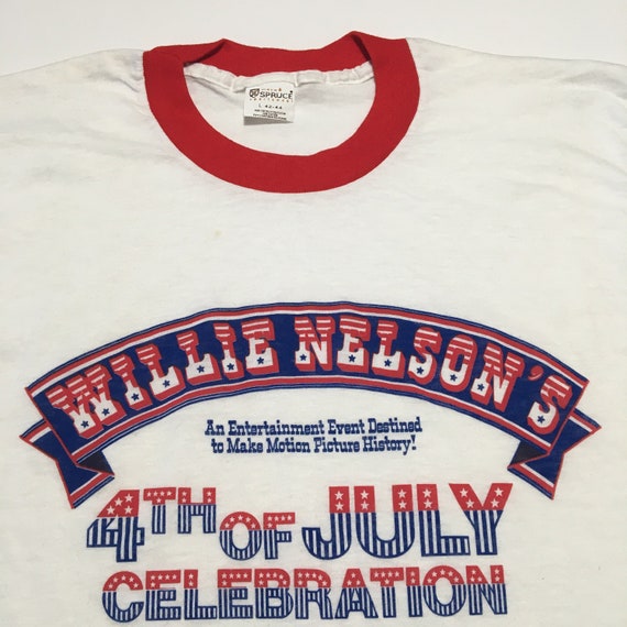 Vtg. 70s Willie Nelson 4th of July Celebration T-S