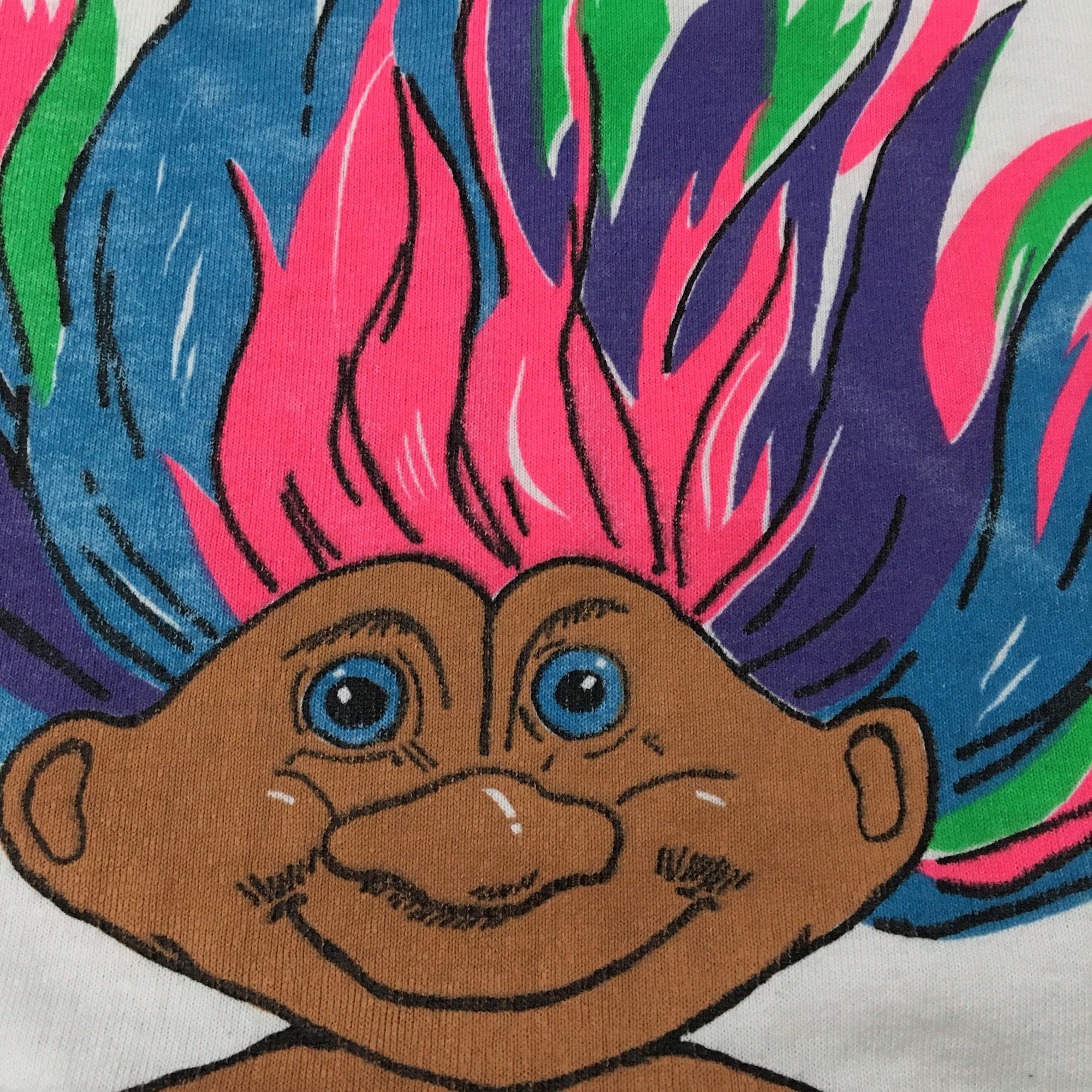 Vintage 90s Troll Doll Rainbow Hair T-Shirt