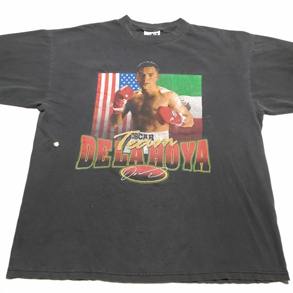 Vtg. 90s Oscar De La Hoya Boxing T-Shirt