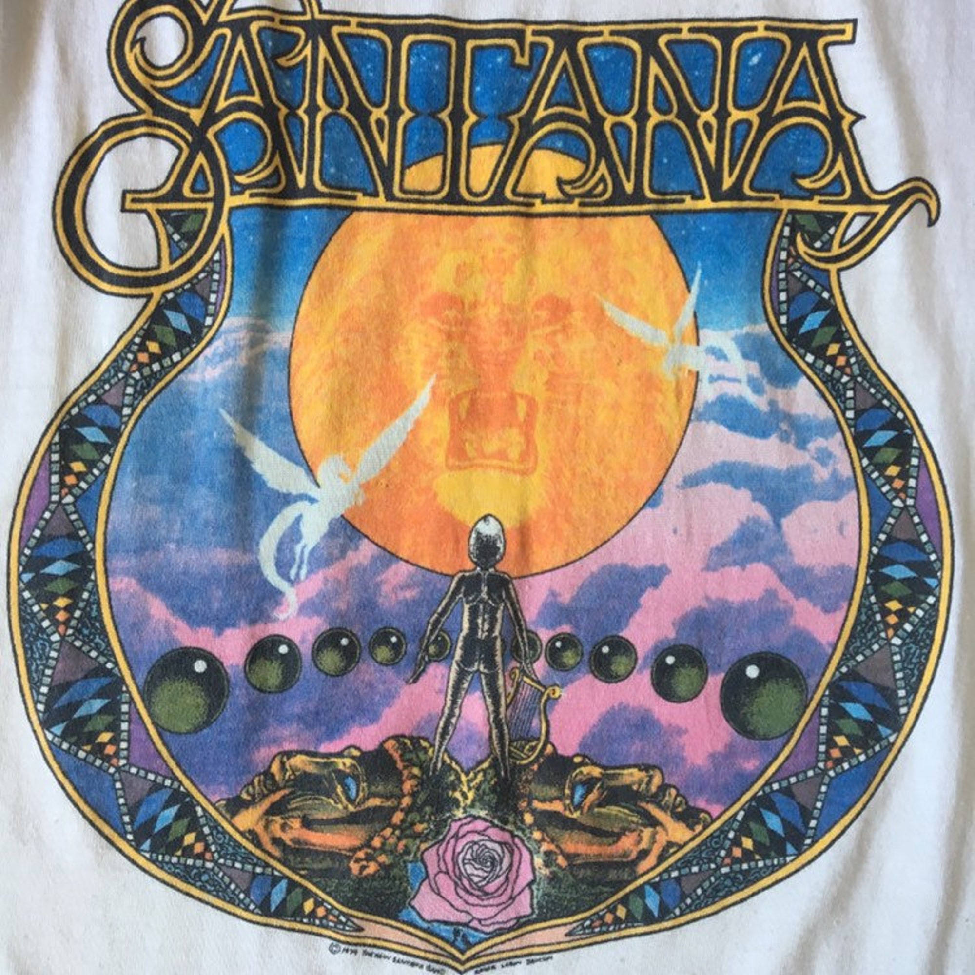 Vintage 70s Santana Psychedelic Baseball Tee