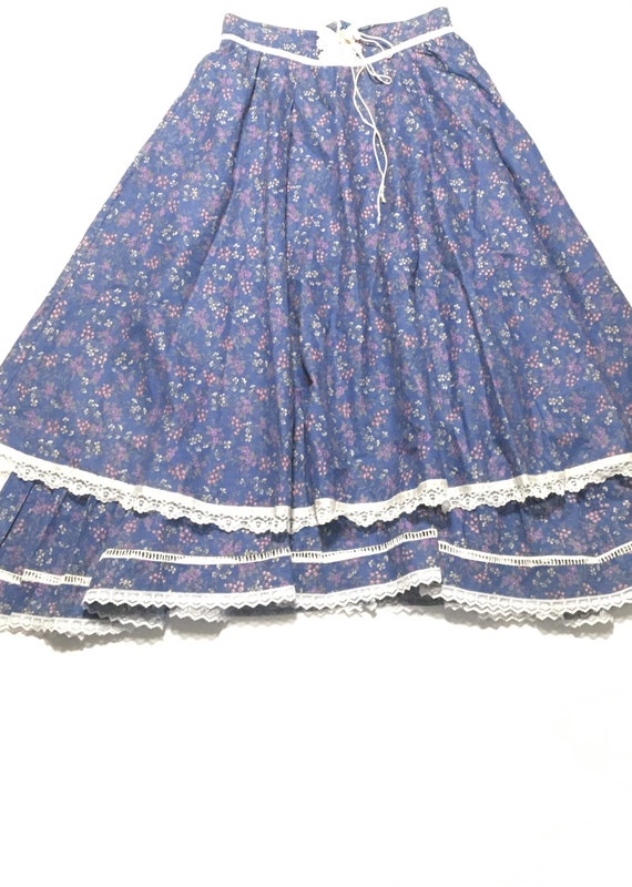 Vtg. 70s Gunne Sax Jessica McClintock Boho Floral