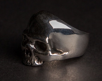 Mens Skull Ring Sterling Silver 925  High Polishing Warrior Skull