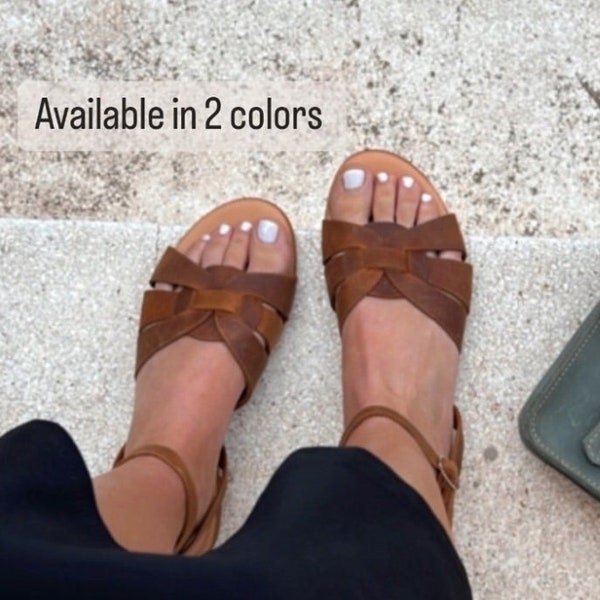 Women’s Sale Sandals,Leather Sandals Women,Handmade 100% Cowhide Leather,Women’s Sandals,Greek Sandals,Leather Sandals,Strappy Sandals