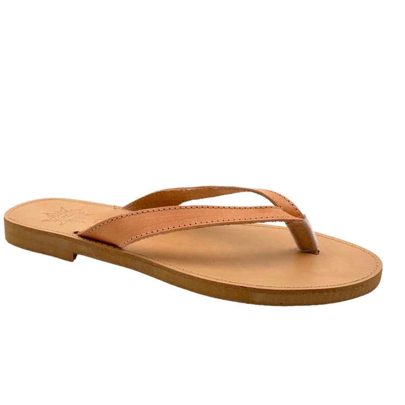 leather flip flops, leather sandals women, greek sandals, handmade in Greece, handmade image 6