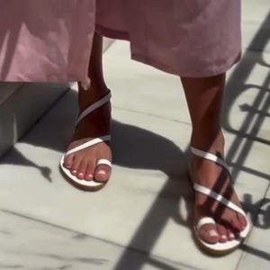 Sandalen, Ledersandalen für Damen, griechische Sandalen, handgefertigt, inklusive Versand (verzollt)