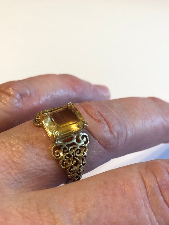 Vintage *APPRAISED* 10k Gold Filigree Style Emerald C… Gem