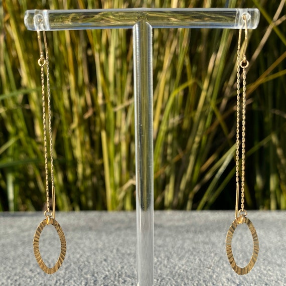 Vintage Unique 14k Gold Link Chain Diamond Cut Thr