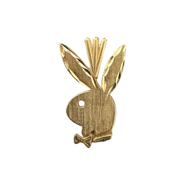 Vintage 14k Gold - Michael Anthony - Playboy Bunny Charm Pendant - 1985 - Fine Statement Jewelry