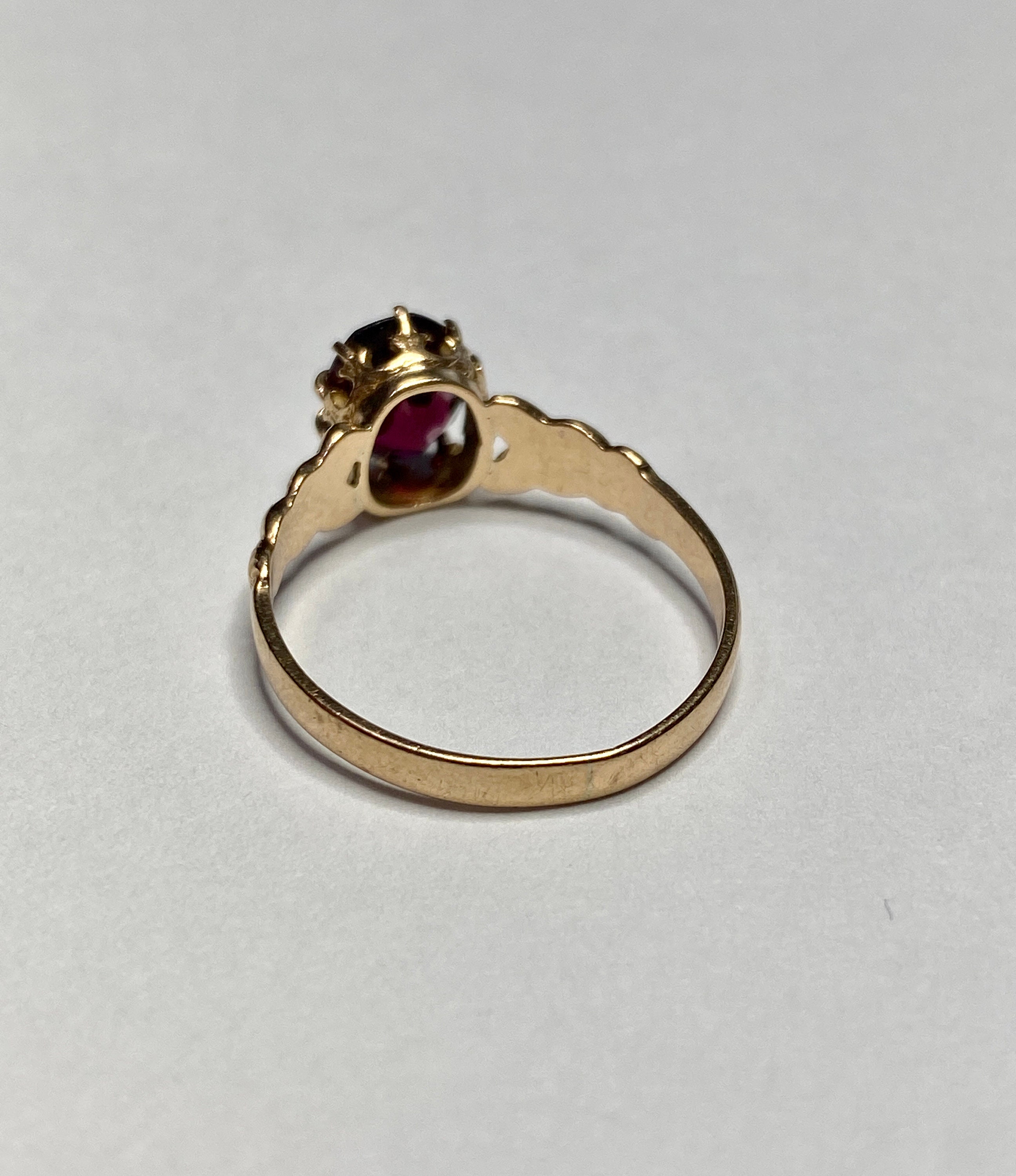 Rhodolite Garnet Ring Antique 14k Rosey Gold Genuine 1.21 CT - Etsy Denmark