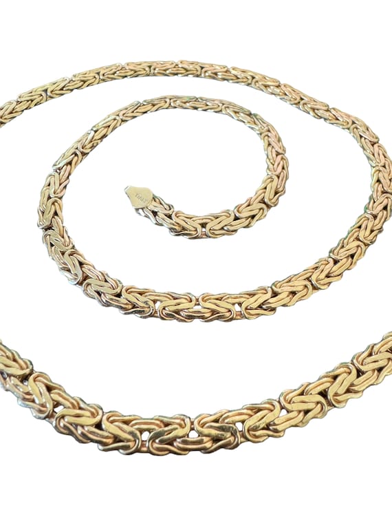 Byzantine Chain Necklace-Vintage 14k Gold - Mid Ce