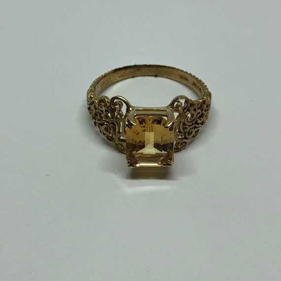 Vintage *APPRAISED* 10k Gold Filigree Style Emerald C… Gem